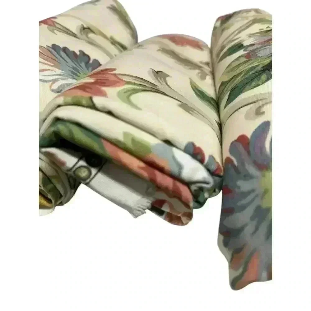 Fabric - 4 rolls of vintage floral 1 roll of dark denim 1 roll tropical floral